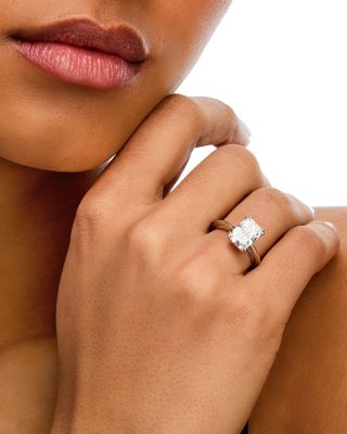 Luxe Collection Certified Lab Grown Diamond Radiant Engagement Ring in Platinum, 3.15 tcw