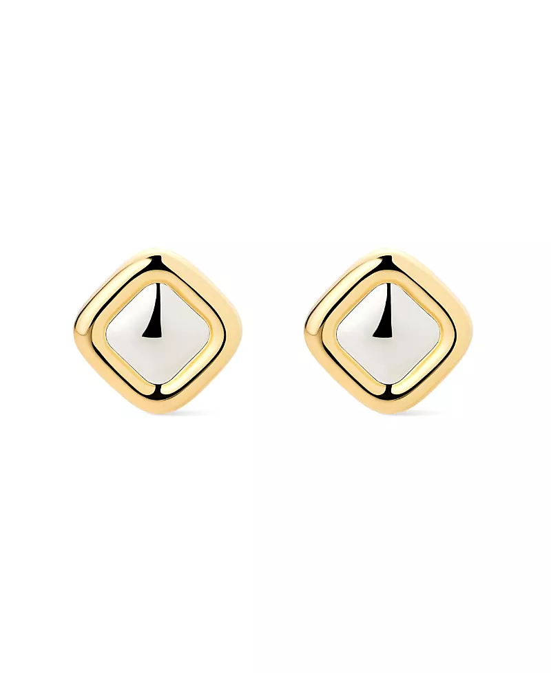 Ana Luisa Clara Two Tone Stud Earring