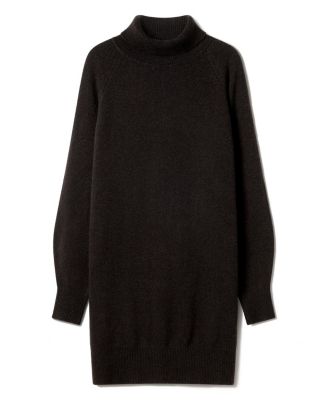  Wool Cashmere Turtleneck Sweater Dress