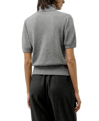  Cable Knit Baby Cashmere Turtleneck Top