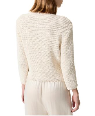  Textured Boucle Button Cardigan