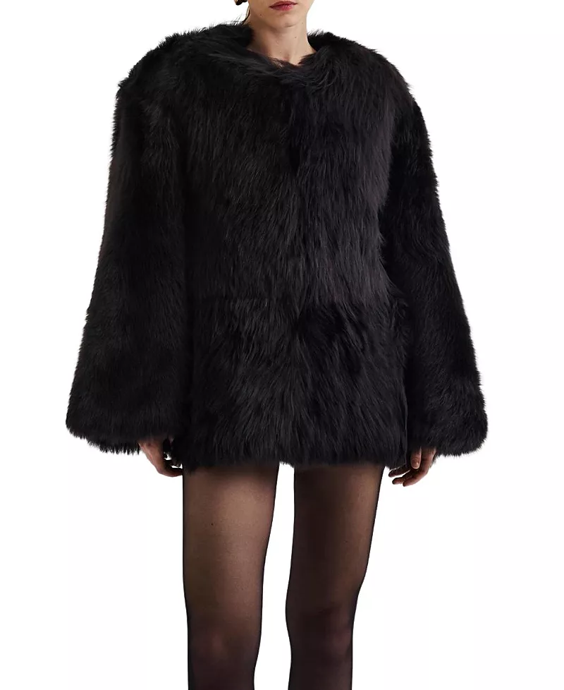 Malina Jana Shearling Long Sleeve Jacket