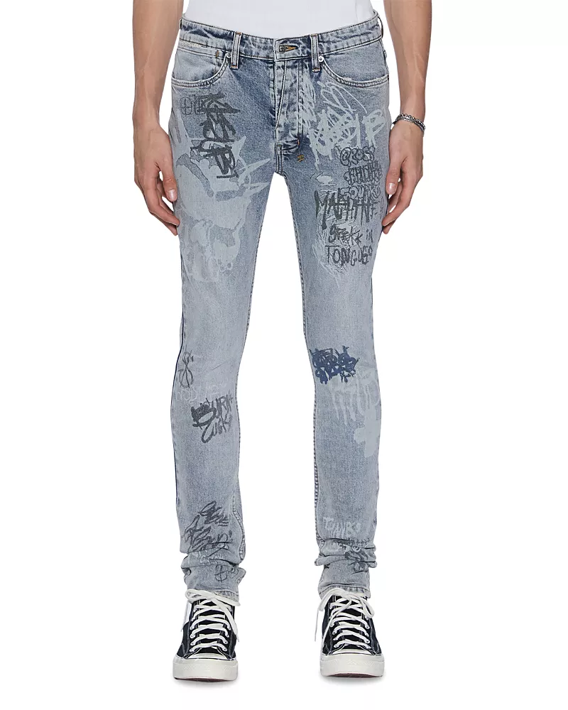 Ksubi Van Winkle Rogue Graphic Blue Jeans in Denim