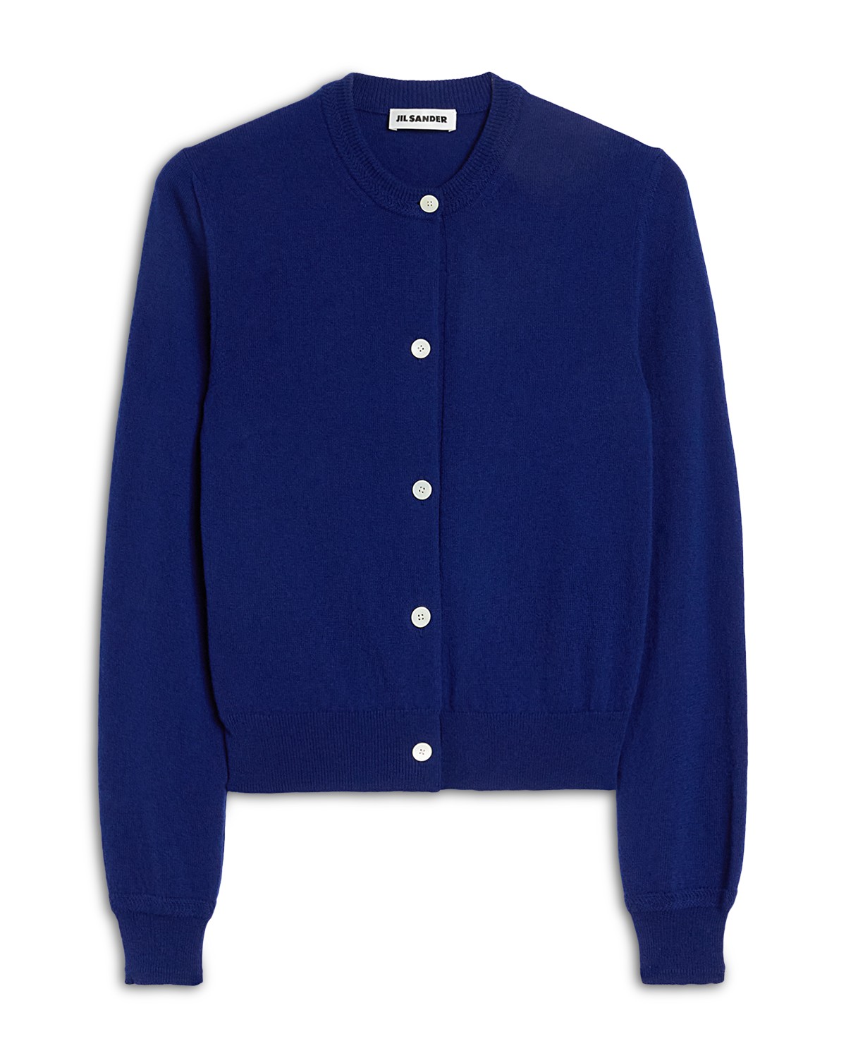 Jil Sander Long Sleeve Wool Sweater in Violet Night