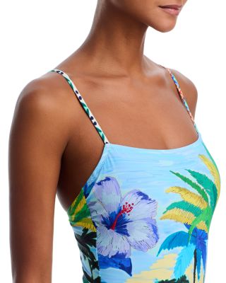 Spaghetti Strap One Piece Swimsuit