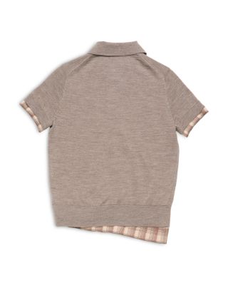 Wool Layered Polo Top