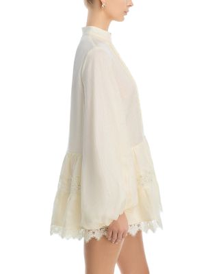 Antonia Lace Trim Mini Dress