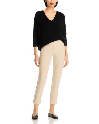Washable Stretch Crepe Slim Ankle Pants