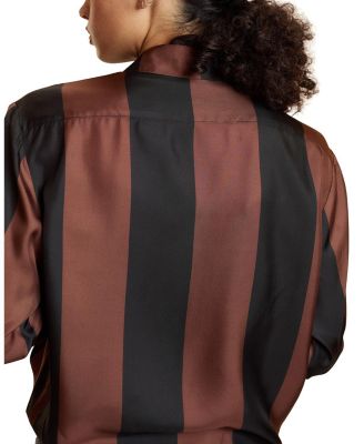  Silk Stripes Button-Up Shirt