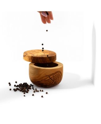  Olive Wood Salt & Spices Cellar