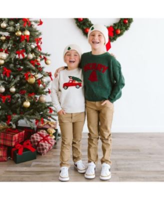 Boys' Christmas Truck Patch Sweatshirt - Big Kid