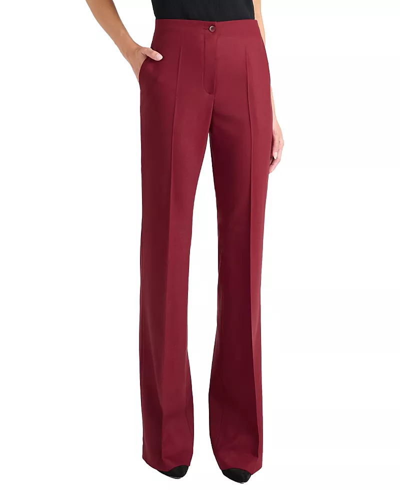 Santorelli Beth Flared Pant in Virgin Wool Stretch