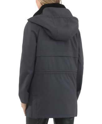  Parka with Detachable Hood and Select Shearling Lamb Collar, Removable Vest