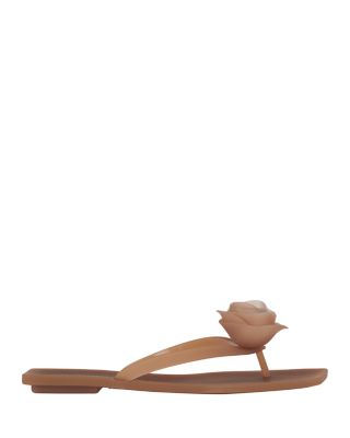 Women's Flower Jelly Thong Sandals