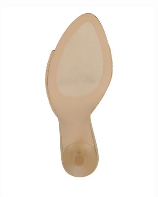 Women's Raffia High Heel Mules