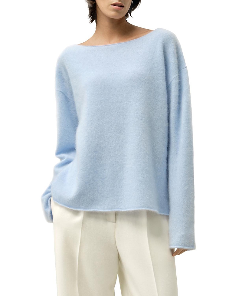 Lilysilk Boat-Neck Brushed Cashmere Sweater