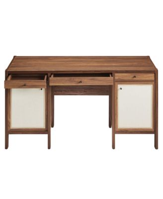 Capri 58" Wood Grain Office Desk