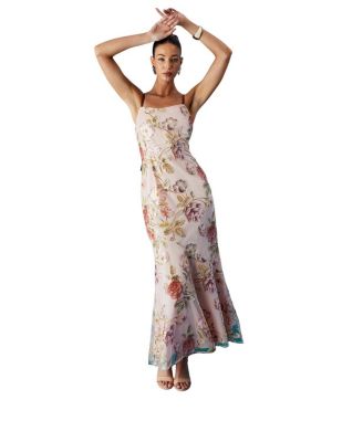 Muse Strappy Floral Sequin Maxi Dress