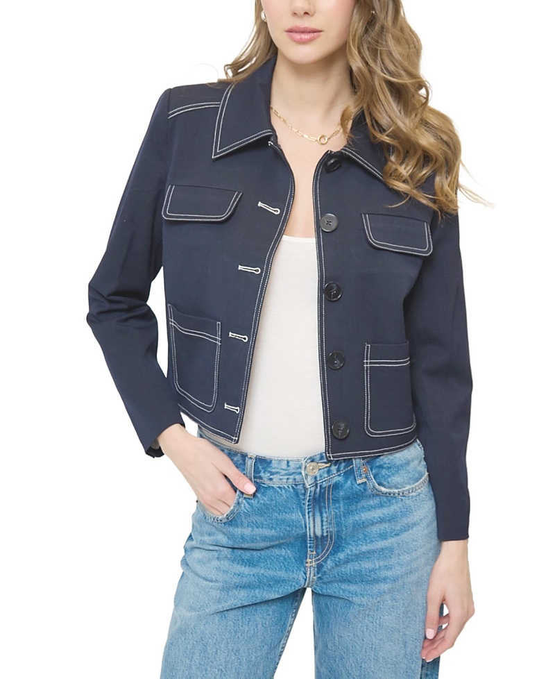 Central Park West Women's Franki Topstitch Lady Jacket