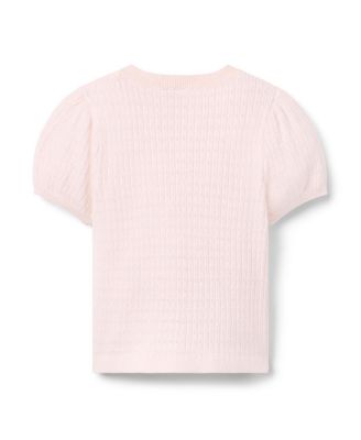 Girls' Pointelle Puff Sleeve Top - Baby, Little Kid, Big Kid