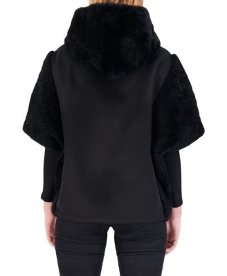 Cashmere Jacket with Sheared Cashmere Goat Trim