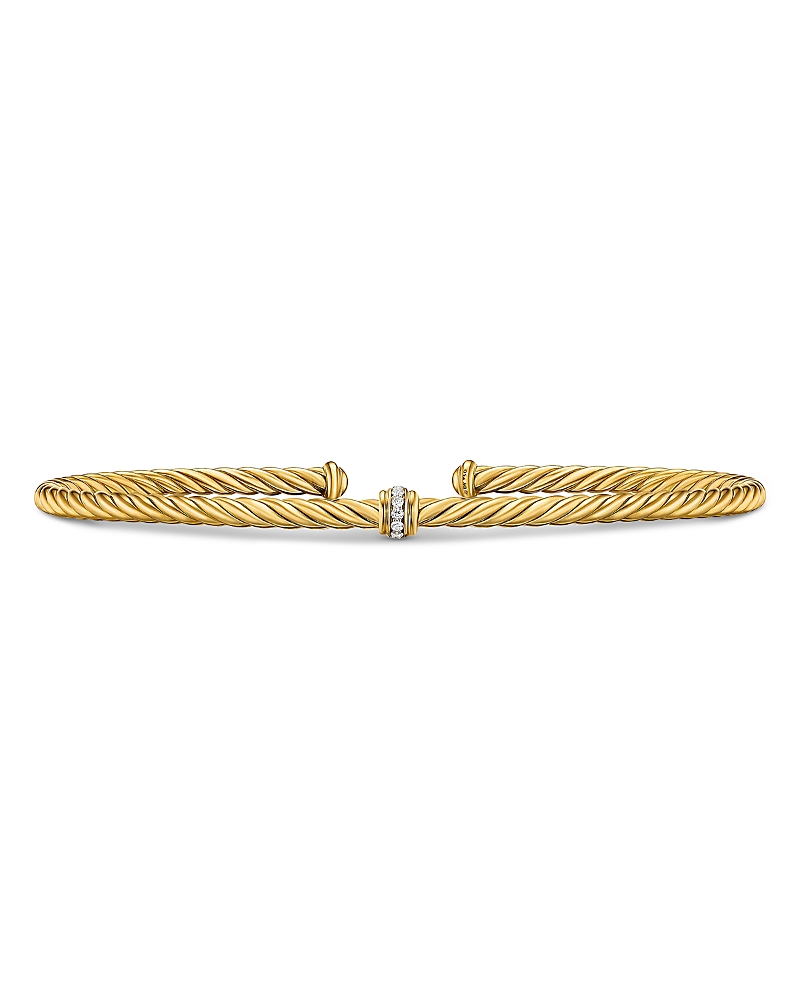Micro Cablespira Flex Center Station Bracelet in 18K Yellow Gold, 2.6mm