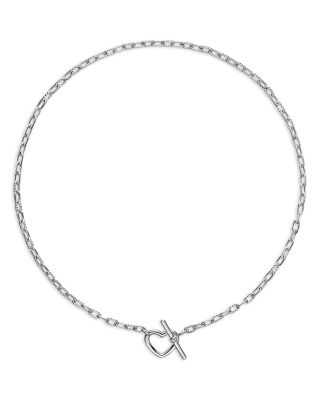 DY Madison&reg; Heart Toggle Chain Necklace in Sterling Silver, 3mm