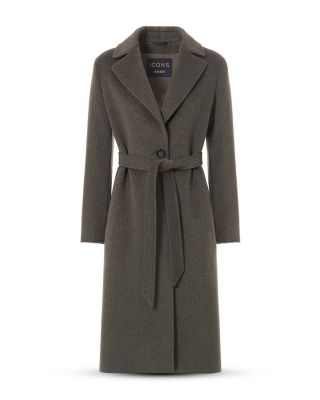 3/4 Single Breasted Coat With Belt