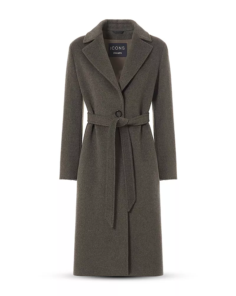 Cinzia Rocca 3/4 Single Breasted Coat With Belt