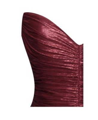 Sable Ruched Glitter Mermaid Gown