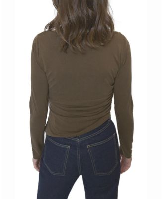  Women's Roman Draped Longsleeve Top