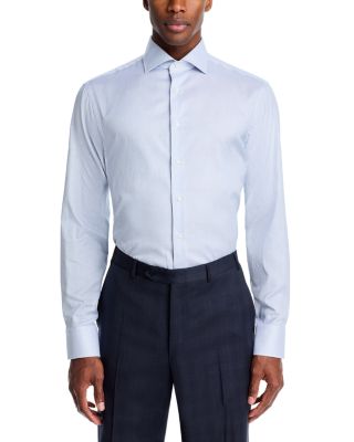 Regular Fit Micro Check Dress Shirt 