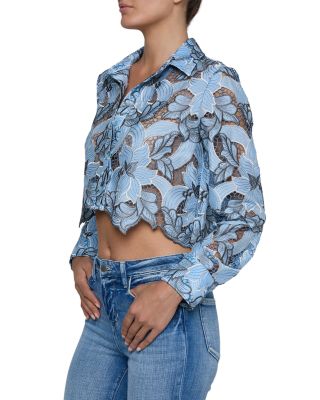 Akemi Cropped Button Down Blouse