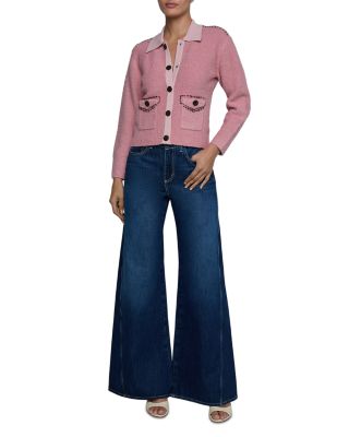 Poetry Stitch Detail Cropped Cardigan