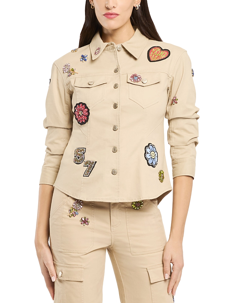 Cinq a Sept Retro Love Patches Scrunched Canyon Jacket