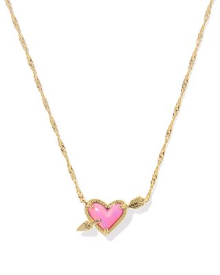 Ari Heart Arrow Pendant Necklace, 19"