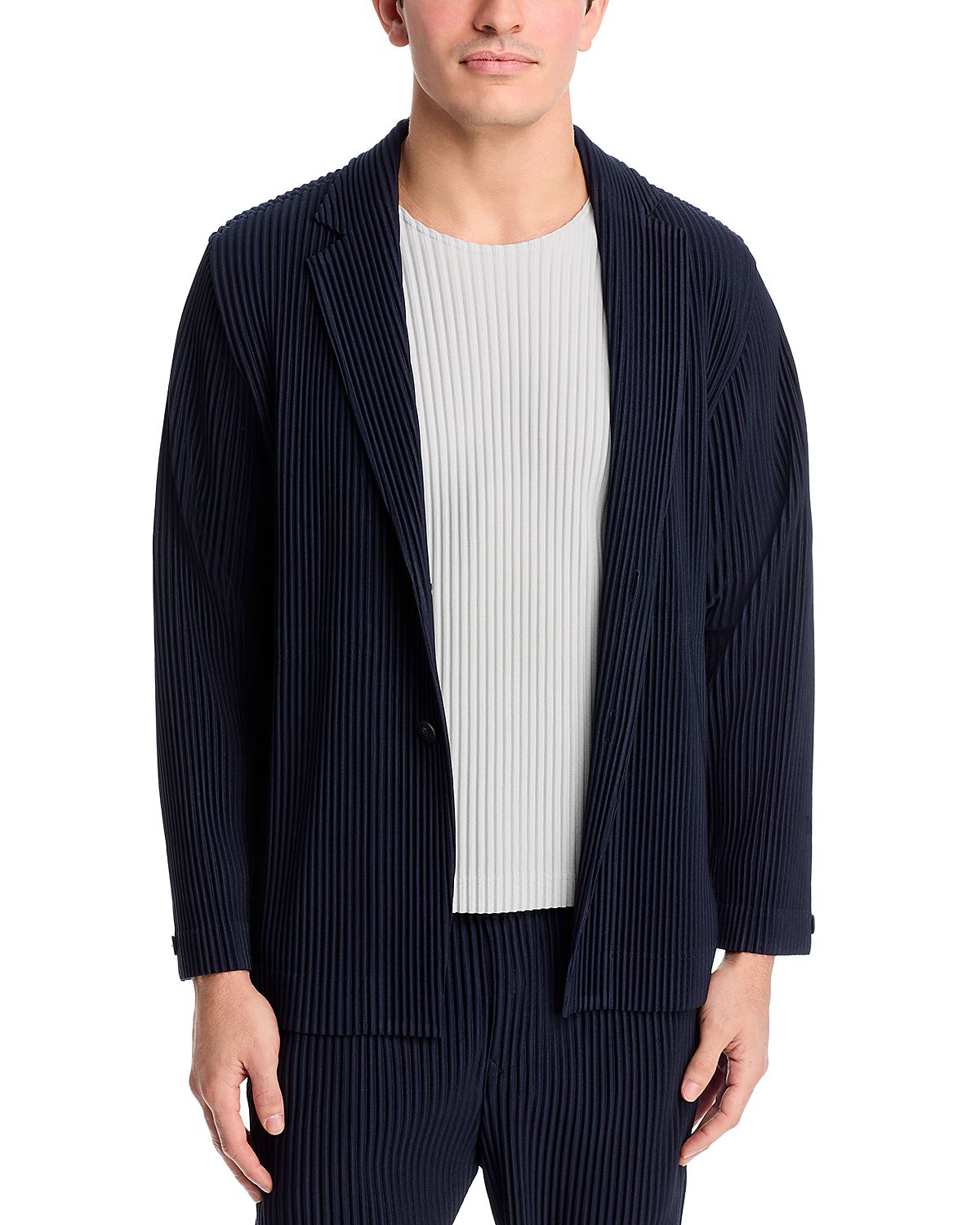 Homme PLISSE Issey Miyake Basics Ribbed Blazer