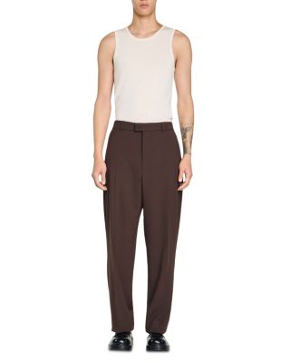 Oversized Fit Wool Suit Pants