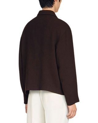 Crepe Waffled Zipper Jacket