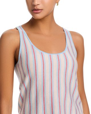 Cashmere Fine Stripe Tank