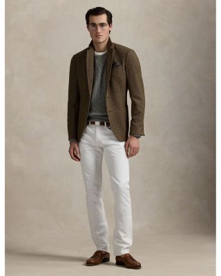 Varick Slim Straight Jeans in White