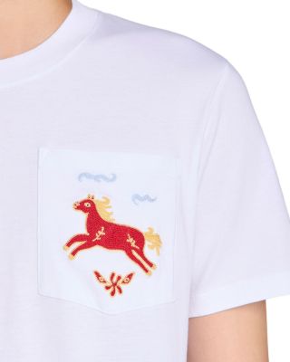  Embroidered Horse Cotton Tee
