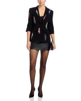 Paillette Whirl Scrunched Sleeve Jacket