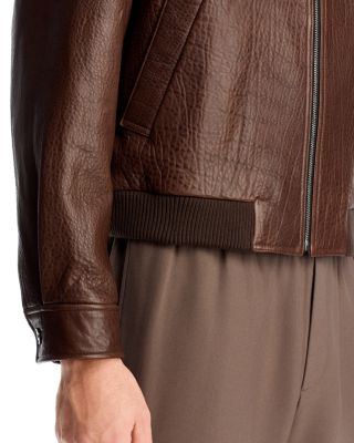 Leather Bomber Jacket
