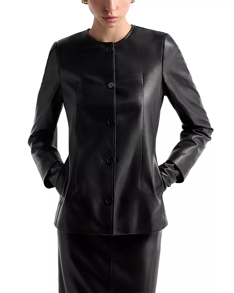 Nour Hammour Maud Leather Jacket