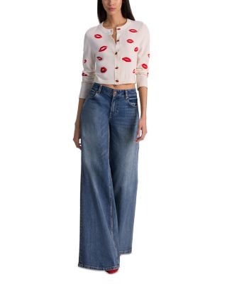 Daroda Lip Cardigan Sweater