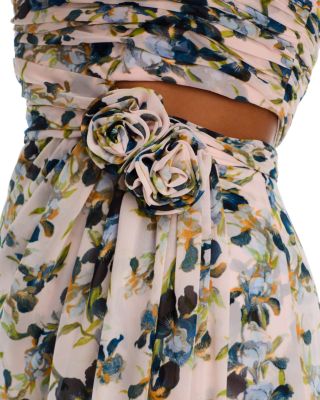 Magy Trailing Iris Gown