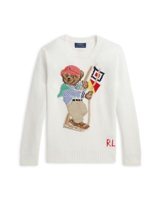 Boys' Polo Bear Cotton Sweater - Big Kid