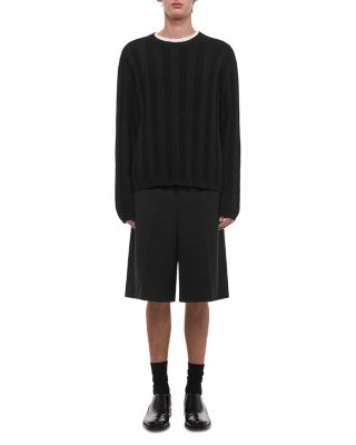 Wide Rib Crewneck Sweater