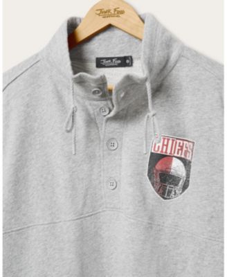  Unisex NFL Kansas City Chiefs Slant 1/4 Button Up Fleece